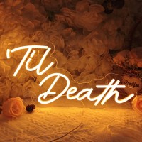 Sylhome Til Death Led Neon Light Signs Wedding Birthday Party Wall Decor Sign Home Bedroom Living Room Bar Pub Hanging Christma