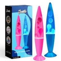 Jambo 16-Inch Beautiful Magma Lamp- Blue Base, Blue Liquid, White Wax & Pink Base, Pink Liquid, White Wax, 16