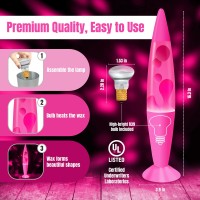 Jambo 16Inch Beautiful Magma Lamp Pink Base Pink Liquid White Wax 16 Relaxing Night Light Nighlight Home Decor Living Ro