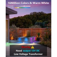 Teekuv 4 Pack 7 Inch Bt Rgb Led Hardscape Lighting 28W Smart Retaining Wall Lights 16 Million Colors 2700K6500K Ip65 Waterpr