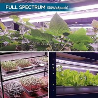 Barrina Led Grow Lights Full Spectrum 180W6 X 30W 1000W Equivalent 3Ft Grow Light Strips T8 Grow Light Bulbs Plant Light