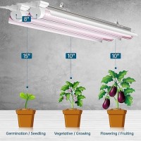 Barrina Led Grow Lights Full Spectrum 180W6 X 30W 1000W Equivalent 3Ft Grow Light Strips T8 Grow Light Bulbs Plant Light