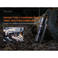 Fenix Pd25R Edc Flashlight 800 Lumen Usbc Rechargeable Dual Switch Pocket Size Lightweight With Lumentac Organizer