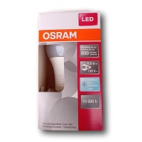 Osram 6-Piece Led Bulbs Illuminates 60 Watts And Consumption Of 8.5 Watts, Operates At 110 Volts, Non-Dimmable, (White Light)