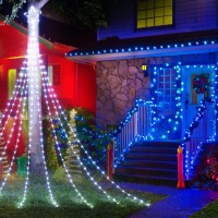 Christmas Decorations Star String Lights, 344 Led Waterfall Tree Lights With 11