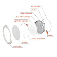 Foxlux 4 Pack 6 Inch 5Cct Led Recessed Lighting, 12W Dimmable Ceiling Light 850Lm, Canless Light 2700K/3000K/3500K/4000K/5000K 5 Color Temperatures Selectable 3In1 Downlight 3 Installation Methods