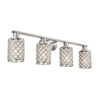 4 Light Bathroom Light Fixtures Modern Farmhouse Vanity Light Brushed Nickel Bathroom Lights Over Mirror Crystal Vanity Lightin