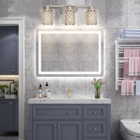 3 Light Bathroom Light Fixtures Modern Farmhouse Vanity Light Brushed Nickel Bathroom Lights Over Mirror Crystal Vanity Lightin