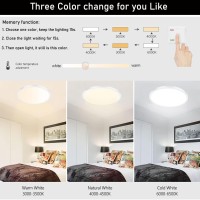 4 Pack 12 Inch 3200Lm Led Flush Mount Ceiling Light,28W White Shell 3 Color Changeable (3000K/4000K/6000K),120V Slim Surface Mount Ceiling Light Fixture For Kitchen Bedroom Living Room