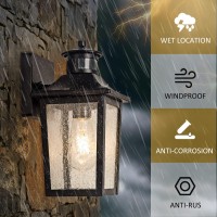 Filiyano Motion Sensor Outdoor Wall Light Black Dusk To Dawn Outdoor Lighting Led Waterproof Exterior Light Fixture Modern P