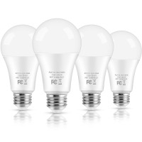 Led Light Bulbs, 100 Watt Equivalent A19 Led Bulbs, 13W 3000K Soft White 1500 Lumens Non-Dimmable Bright E26 Edison Medium Screw Bulbs For Home Bedroom Kitchen Living Room Office Lamp, 4-Pack