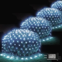 Cool White Net Lights 360 Led Outdoor Christmas Net String Lights 21 Ft X 5 Ft Large Net Mesh String Lights 8 Modes Twinkle L