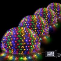 21Ft X 5Ft 360 Led Colorful Christmas Net Lights 8 Modes Connectable Outdoor String Lights For Yard Garden Party Decor