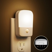 L Lohas Led Night Lights Plug Into Wall 2 Pack, Plug In Night Light With Dusk To Dawn Sensor, Brightness Adjustable 30/60Lm, Soft Warm White Nightlights For Kids, Hallway, Bedroom, Kitchen