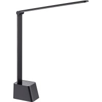 Ambertronix Rechargeable Cordless Led Desk Lamp, 5 Brightness 5 Lighting Modes, Usb Charging Port, Portable, Dimmable, Touch Control, Auto Timer (Black)