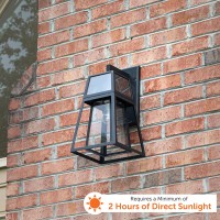 Gama Sonics Aria Solar Wall Light is an easytoinstall solar lighting solution to brighten any outdoor space There is no wiring required with this simple installation so your homes walkways entryway and backyard will quickly be illuminated with highquality