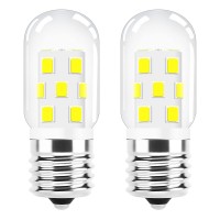 Led Microwave Light Bulb Over Stove Appliance 8206232A 40W Incandescent Equivalent, E17 Led Bulb Dimmable For Refrigerator, Range Hood, 3W 380Lm Daylight White 6000K, T7 Intermediate Base, Pack Of 2