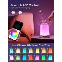 One Fire Sound Machine Baby Night Light For Kids Smart Apptouch Night Light For Baby Nursery 48 Rgb Colors Nursery Lamp Blueto