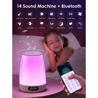 One Fire Sound Machine Baby Night Light For Kids Smart Apptouch Night Light For Baby Nursery 48 Rgb Colors Nursery Lamp Blueto