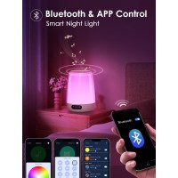 One Fire Sound Machine Baby Night Light For Kids Smart Apptouch Night Light For Baby Nursery 48 Rgb Colors Nursery Lamp Blueto