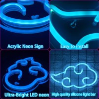 Anime Neon Sign, Led Red Cloud Neon Signs For Wall Decor, Gaming Neon Sign, Easy To Hang And Adjustable Brightness Wall Signs, Usb Night Neon Light For Bedroom Game Room Man Cave Party, Gifts For Your Son, Boyfriend(12X7In)