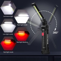 8 Pcs Fathers Day Dad Gifts Rechargeable Led Work Light With Magnetic Base And 360Rotate Magnetic Rechargeable Flashlights For M