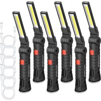 6 Pcs Fathers Day Dad Gifts Rechargeable Led Work Light With Magnetic Base And 360Rotate Magnetic Rechargeable Flashlights For M