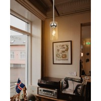 Eapudun Pendant Light Fixtures Brushed Nickel Finish Kitchen Lights Ceiling Clear Glass Pendant Lights Kitchen Islandpda1353