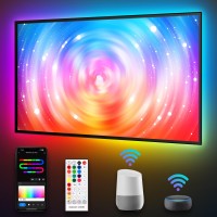 Maylit Smart Wifi Tv Led Backlight, 6.56Ft Icrgb Led Lights For Tv 40-60In, 4Pcs Usb Powered Tv Lights Kit With Remote And App Control, Works With Alexa & Google Assistant, Bias Lighting For Hdtv