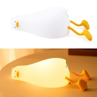 Augot lying flat duck night light is made of BPAfree washable highquality silicone the surface is soft and smooth comfortable to touch safe to use with warm and soothing dimmable light ideal for use in bedrooms dorms apartments Perfect gift for kids boys 