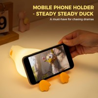 Augot lying flat duck night light is made of BPAfree washable highquality silicone the surface is soft and smooth comfortable to touch safe to use with warm and soothing dimmable light ideal for use in bedrooms dorms apartments Perfect gift for kids boys 