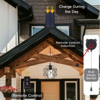 Aofuery Solar Pendant Lights Outdoor Shed Light Solar Powered Gazebo Lights Outdoor Solar Chandelier Hanging Lights Solar Light