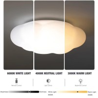 Dunmw Led Cloud Ceiling Light Chandelier Warm And Romantic Children'S Room Ceiling Lamp For Bedroom, Living Room, Boys Or Girls Room, 36W, Stepless Dimmable, 11.9 Inches