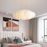 Dunmw Led Cloud Pendant Light Ceiling Lamp Chandelier Children'S Room Ceiling Lamp, For Bedroom, Living Room, Boys Or Girls Room, 48W, Stepless Dimmable, 17.8 Inches