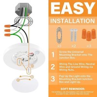 Jullison 4 Inch Field Selectable 5Cct Led Motion Sensor Ceiling Light 120V Wired Closet Light 10 Watts 600Lm Cri80 Nondim