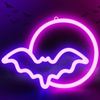 Mudder Halloween Neon Sign Halloween Decoration Neon Light Led Sign For Wall Decor With Battery Or Usb Powered For Halloween Par