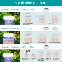 Sumaote Solar Post Cap Light 52 Led 160Lm Solar Post Lights Outdoor Waterproof 6000K White Fence Post Solar Lights For Garden P