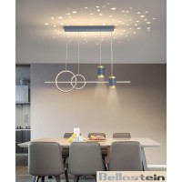 Modern Led Pendant Lamp, Dining Table, Living Room, Ceiling Light, Bedroom, Adjustable Height, Hanging Lamp, Ring Design, Hanging Lamp For Kitchen, Office, Study, Hanging Light (Grey)