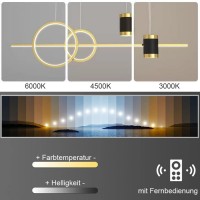 Modern Led Pendant Lamp, Dining Table, Living Room, Ceiling Light, Bedroom, Adjustable Height, Hanging Lamp, Ring Design, Hanging Lamp For Kitchen, Office, Study, Hanging Light (Grey)