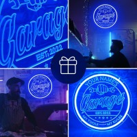 Mimaik Custom Garage Neon Sign For Wall Decor Personalized Garage Neon Light With Remote Dimmer 3D Art Led Garage Signs For Ma