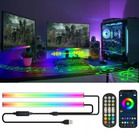 Illumiforce Under Monitor Light Bar Rgbic, Dreamcolor Ambient Gaming Light Bar For Gaming Setup, 5V Usb Power Rgb Led Light Bars With Remote,Dimmable For Pc,Tv,Room Decoration (Dual, 1Pack)