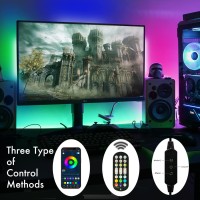 Illumiforce Under Monitor Light Bar Rgbic, Dreamcolor Ambient Gaming Light Bar For Gaming Setup, 5V Usb Power Rgb Led Light Bars With Remote,Dimmable For Pc,Tv,Room Decoration (Dual, 1Pack)