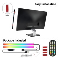 Illumiforce Under Monitor Light Bar Rgbic, Dreamcolor Ambient Gaming Light Bar For Gaming Setup, 5V Usb Power Rgb Led Light Bars With Remote,Dimmable For Pc,Tv,Room Decoration (Dual, 1Pack)