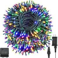 Quwin Led Outdoor Christmas String Lights, 344Ft 1000 Led Ul Certified 8 Lighting Modes, Indoor & Outside Waterproof Fairy Light For Christmas Tree, Patio, Holidays, Party