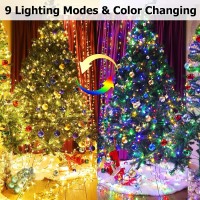 Quwin Waterproof Led Outdoor Christmas String Lights, 175Ft 500 Led 9 Modes Color Changing Indoor Fairy Light, Connectable Lights With Timer Remote For Christmas, Patio, Party