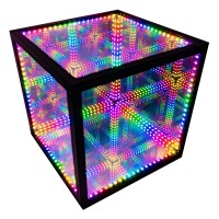 The Hyperspace Lighting Company Hypercube Infinity Cube Led Light 15Inch Sound Reactive Table Desktop Lamp Cool Creative