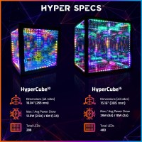 The Hyperspace Lighting Company Hypercube Infinity Cube Led Light 15Inch Sound Reactive Table Desktop Lamp Cool Creative