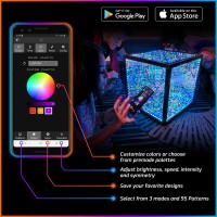 The Hyperspace Lighting Company Hypercube Infinity Cube Led Light 15Inch Sound Reactive Table Desktop Lamp Cool Creative