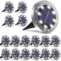 Oulonger 16 Packs, Garden Solar Lights Outdoor Waterproof Bright In-Ground, Landscape Lights For Pathway Outdoor Lawn, Patio, Yard, Driveway, Step And Walkway White Light