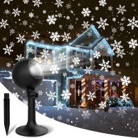 Christmas Decorations Snowflake Lights Projector Led Snowfall Spotlight Waterproof Landscape Lamp Indoor Outdoor Lighting For Xmas Holiday Party Wedding Garden Patio House